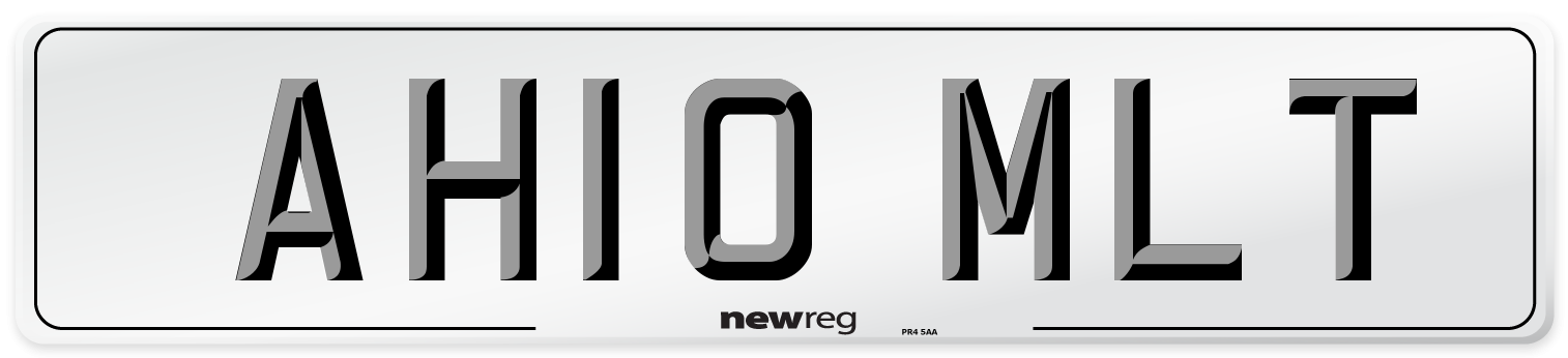 AH10 MLT Number Plate from New Reg